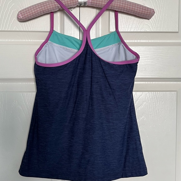 Sofibella Racer Back Tennis Tank with Built-in Bra - Picture 3 of 9